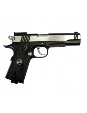 1911 AIRSOFT SPECIAL COMBAT BLACK AND SILVER [C 601BC]