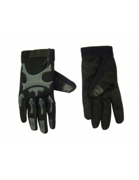 TECNO TAKTISCHE HANDSCHUHE SCHWARZ IN CORDURA UND CAUCIU'. [GL50B]