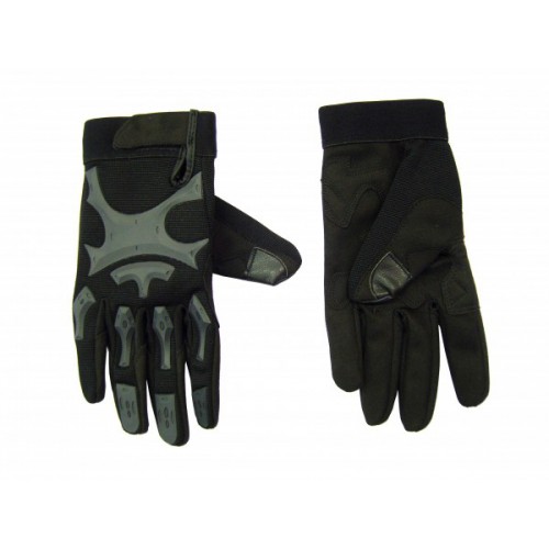 GANTS TECNO TACTICAL NOIR EN CORDURA ET CAUCIU'. [GL50B]