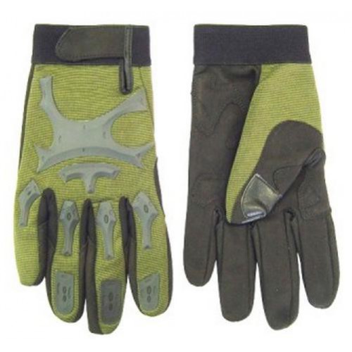 GRÜNE TAKTISCHE TECNO-HANDSCHUHE IN CORDURA UND CAUCIU'. [GL50V]
