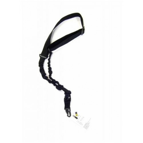 CORREA DE HOMBRO NEGRA DE UNA PUNTA EN CORDURA ELASTICIZADA [BX10B]