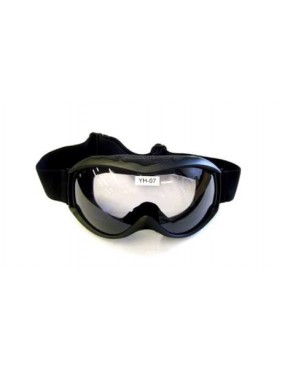 ROUND SOFT BLACK MASK WITH TRANSPARENT LENS [YH07]