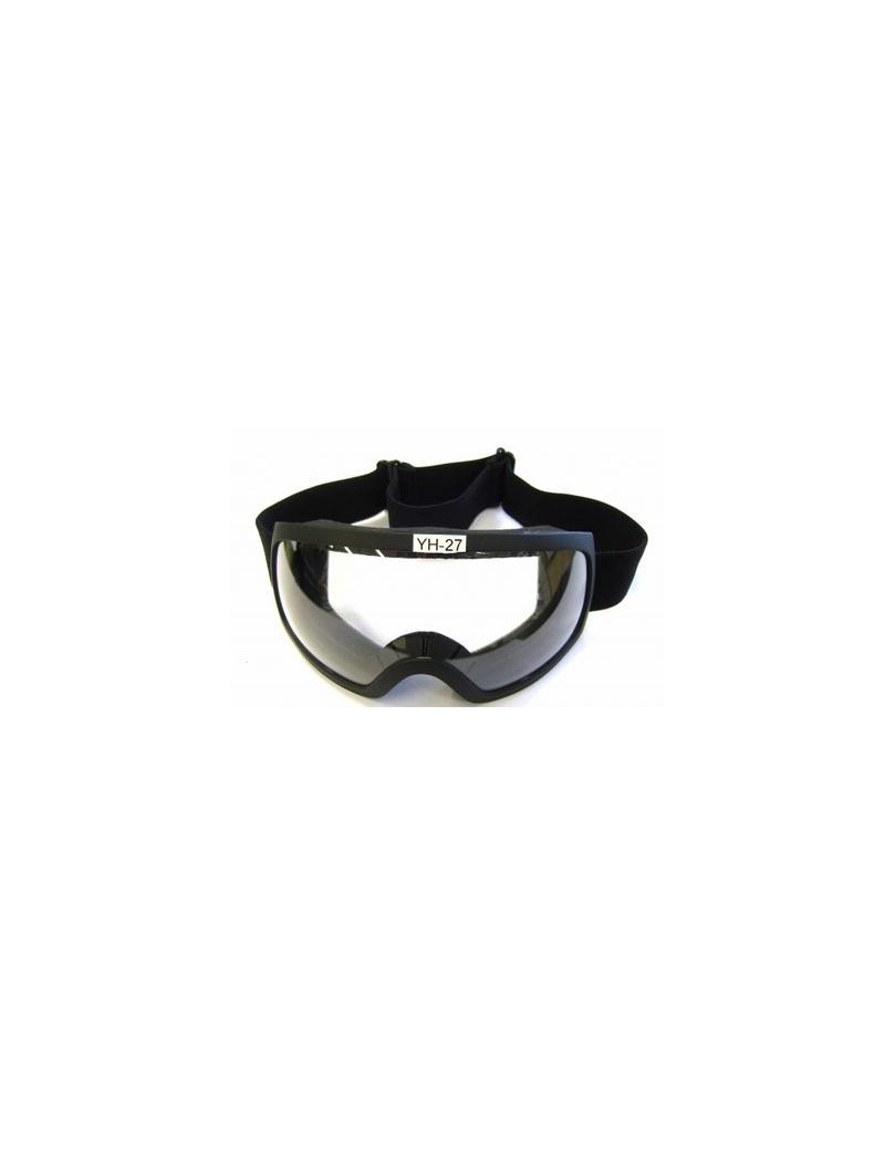 MASCHERA SNOW BOMBER NERA CON LENTE IN PLEXYGLASS [YH27]