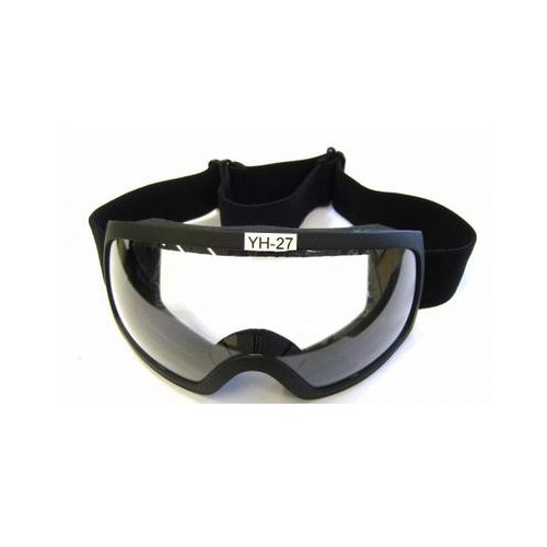 MASCHERA SNOW BOMBER NERA CON LENTE IN PLEXYGLASS [YH27]