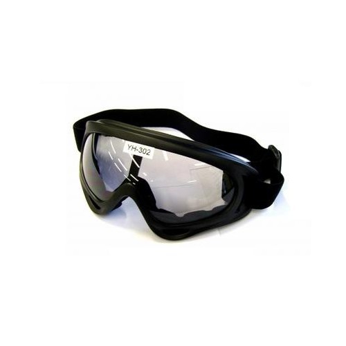 MASCHERA SNOW DYNAMIC NERA CON LENTE IN PLEXYGLASS [YH302]