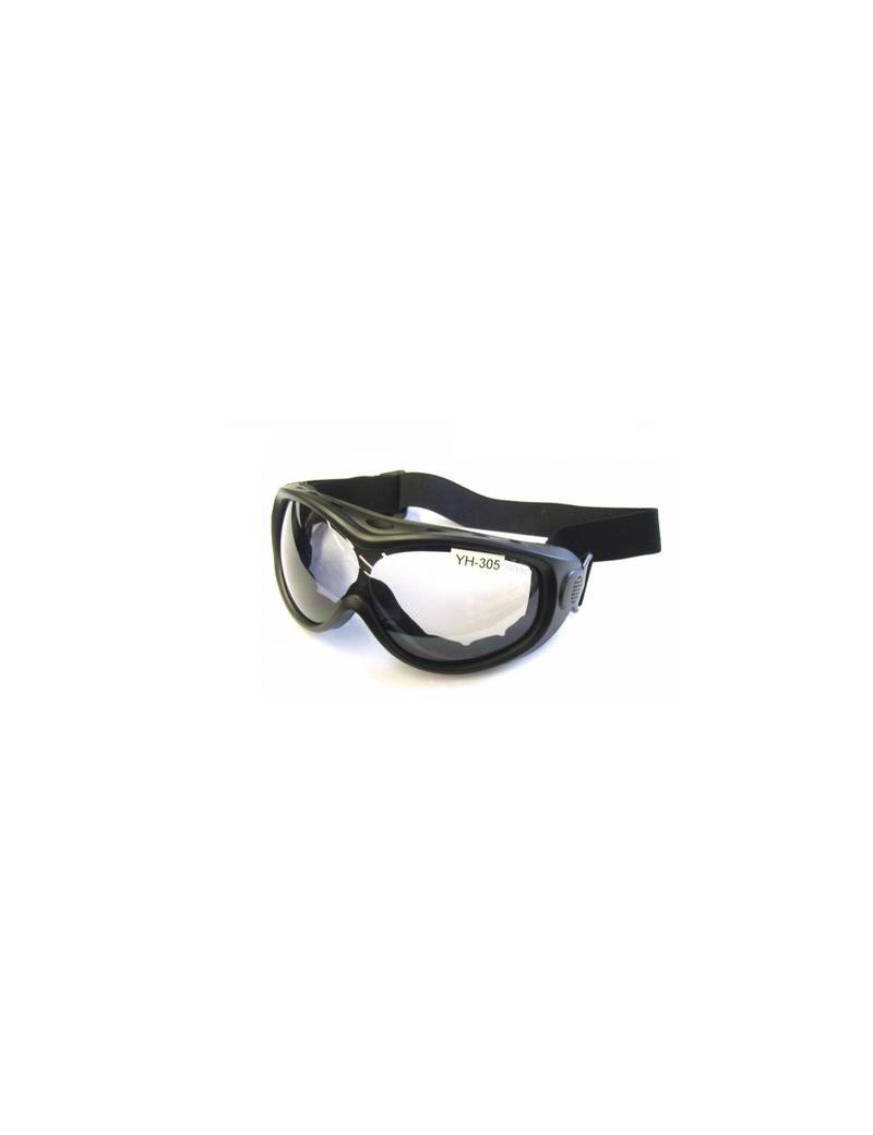 SCHWARZE SPORT RUNDE BRILLE MIT PLEXYGLASLINSE [YH305]