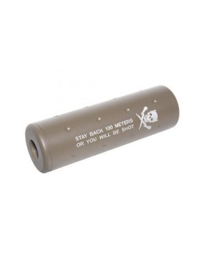 TAN SKULL PRO FULL METAL DOUBLE THREAD SILENCER [SIL03T]