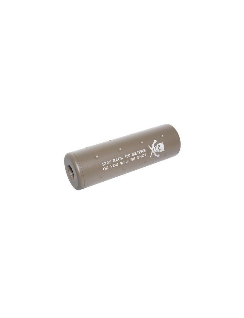 TAN SKULL PRO FULL METAL DOUBLE THREAD SILENCER [SIL03T]