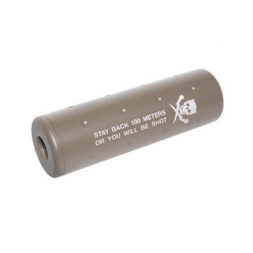 TAN SKULL PRO FULL METAL DOUBLE THREAD SILENCER [SIL03T]