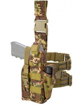 ÉTUI DE CUISSE AMBIDEXTROUS DEFCON 5 COULEUR CAMO-ITALIEN [D5-GS08 VI]