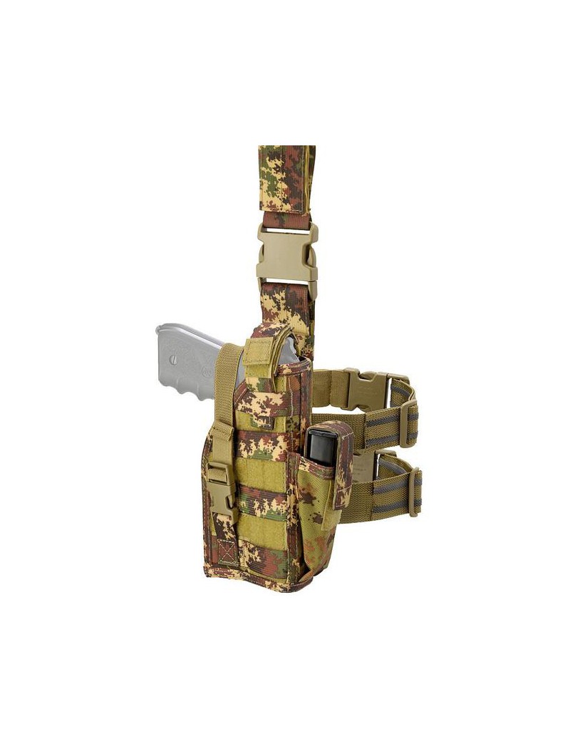 FUNDA DE MUSLO AMBIDIESTRA DEFCON 5 COLOR CAMO-ITALIANO [D5-GS08 VI]