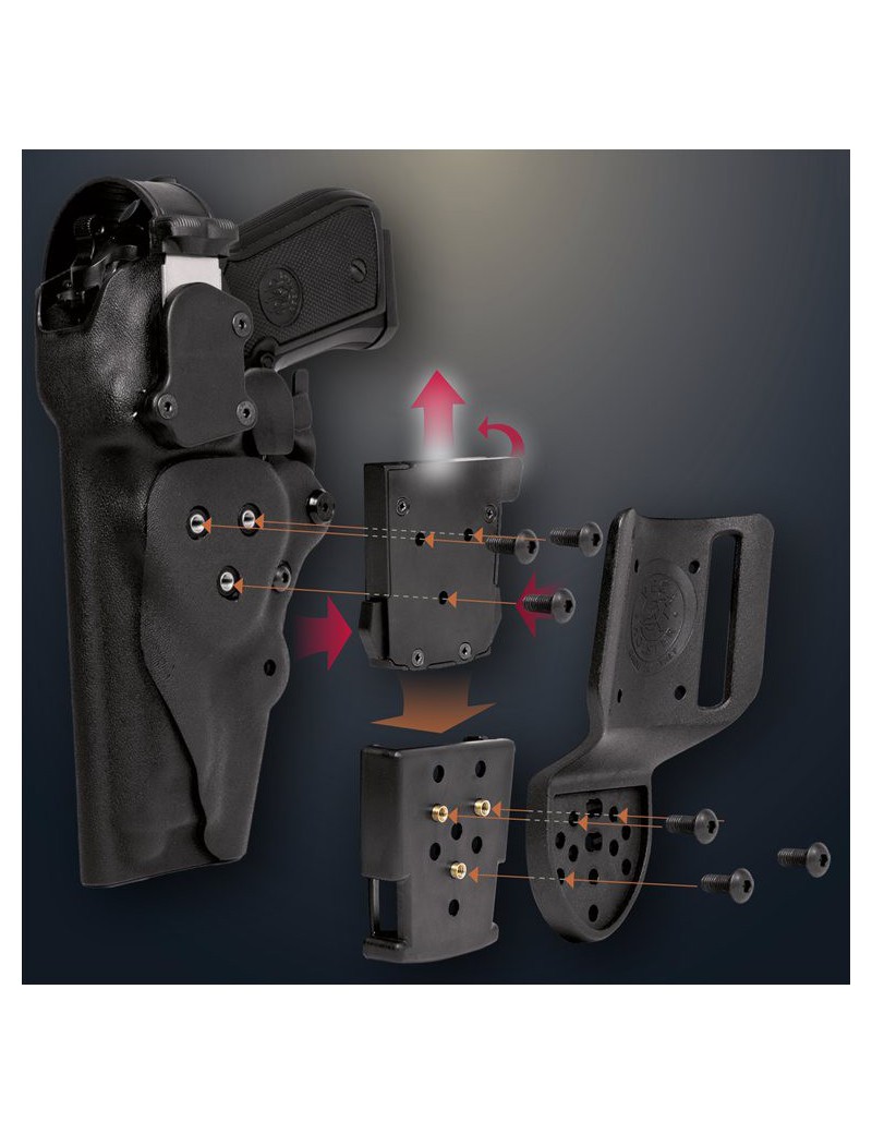 VEGA HOLSTER SISTEMA ROTATIVO E DI DISCONNESSIONE-CONNESSIONE RAPIDA NERO [8K31N]