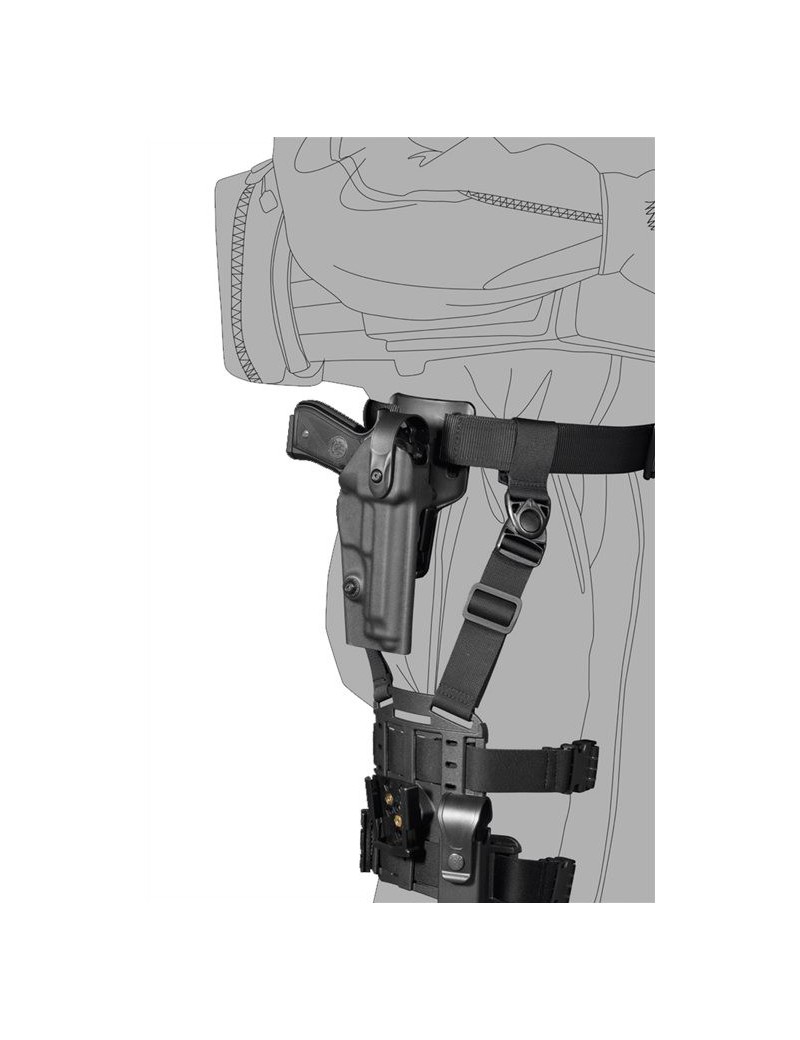 VEGA HOLSTER SISTEMA ROTATIVO E DI DISCONNESSIONE-CONNESSIONE RAPIDA NERO [8K31N]