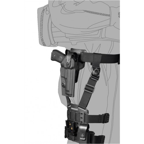 VEGA HOLSTER SISTEMA ROTATIVO E DI DISCONNESSIONE-CONNESSIONE RAPIDA NERO [8K31N]