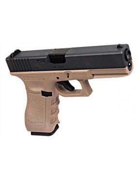 PISTOLA GLOCK G17 WE A GAS SCARRELLANTE 4 GENERAZIONE NERO/TAN  [W057BT] 2