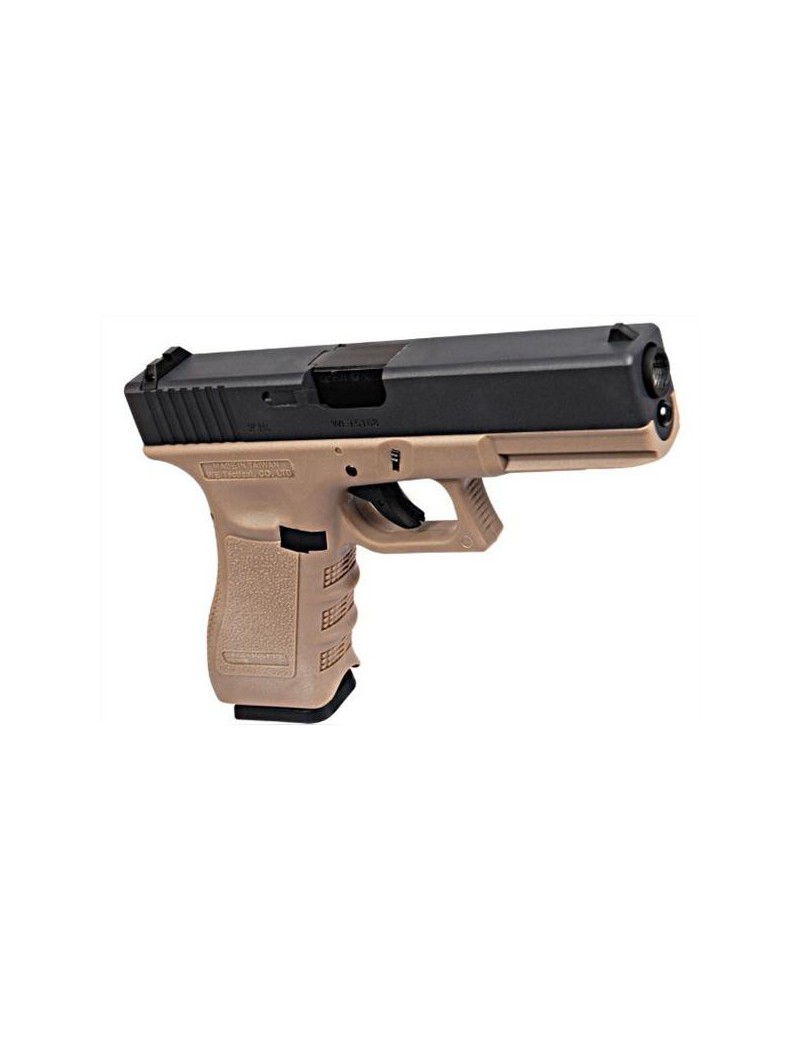 GLOCK G17 WE GAS BLOWBACK PISTOLE 4 GENERATION SCHWARZ / TAN [W057BT]
