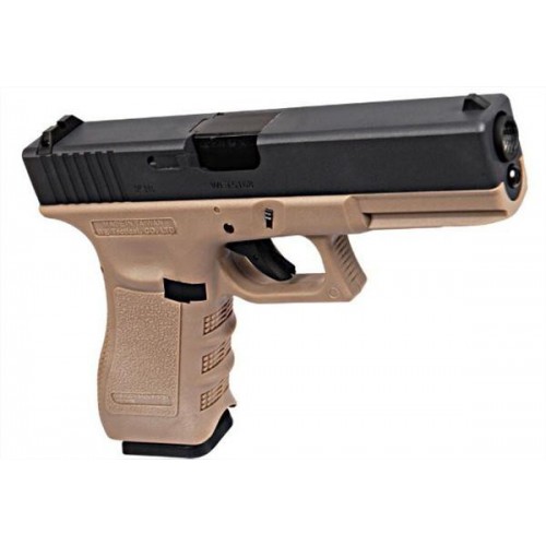 GLOCK G17 WE GAS BLOWBACK PISTOLE 4 GENERATION SCHWARZ / TAN [W057BT]