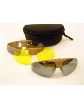 GAFAS TAN DE POLICARBONATO CON LENTE NEUTRO, NEGRO, AMARILLO [6055T]