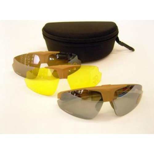 LUNETTES BRUNES EN POLYCARBONATE AVEC LENTILLE NEUTRE, NOIRE, JAUNE [6055T]