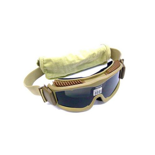 GAFAS PARA LA NIEVE REFORZADAS EN TAN CON LENTE NEUTRO, NEGRA Y AMARILLA [6057T]