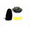 MASCHERA SNOW RINFORZATA VERDE CON LENTE NEUTRO,NERA,GIALLA  [6057V]
