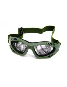 GREEN TACTICAL COMMANDO GLASSES WITH NET [6059V]