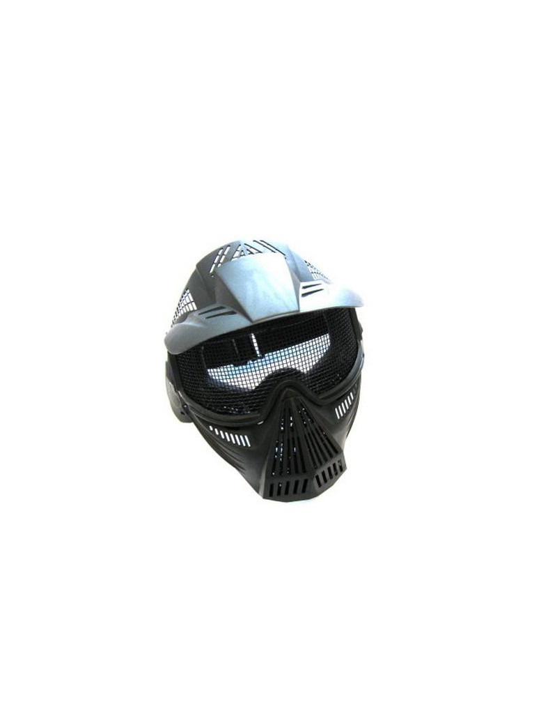 MASCHERA PROTEZIONE FACCIALE TACTICAL NERA RETE  [C007B]
