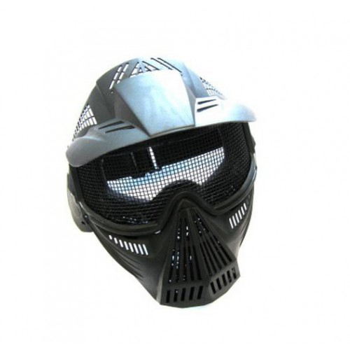 MASCHERA PROTEZIONE FACCIALE TACTICAL NERA RETE  [C007B]