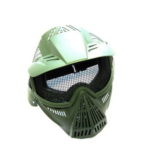 MASCHERA PROTEZIONE FACCIALE TACTICAL VERDE RETE  [C007V]