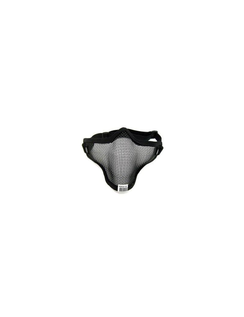 MASCHERA FACCIALE TACTICAL NET METAL NERA  [KR001B]