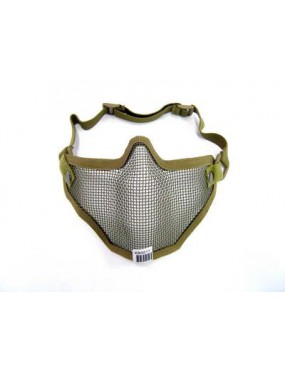 TACTICAL NET METAL TAN FACE MASK [KR001T]