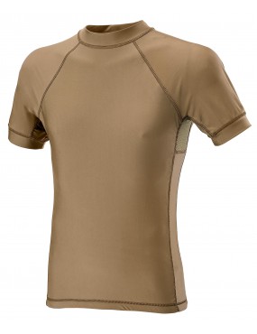 SHORT SLEEVE SWEATER IN LYCRA COYOTE TAN SIZE L [D5-1790 CT L]