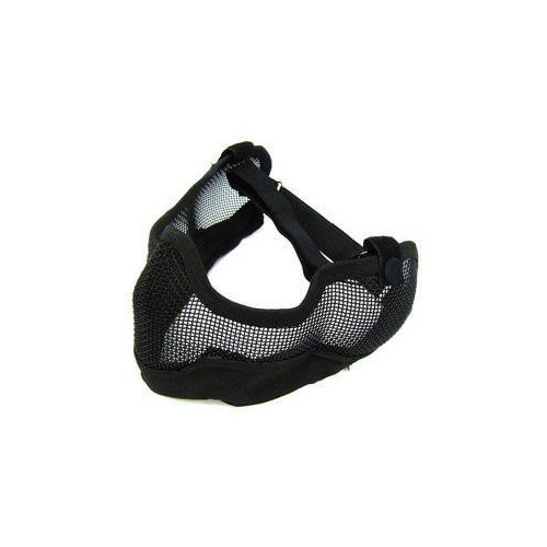 MASCHERA FACCIALE TACTICAL NET HEAD METAL NERA  [KR002B]