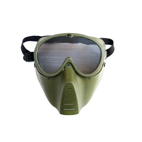 GRÜNE GESICHTSMASKE MIT NETZ  [KR014V]