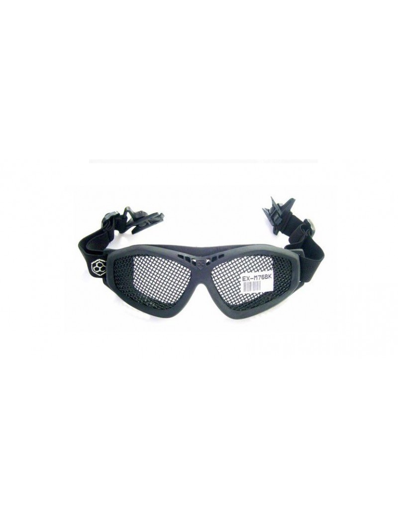 FIXATION DE CASQUE POUR LUNETTES DE PROTECTION EXAGON BLACK NET [EX-M76BK]