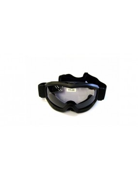 BLACK SNOW ROUND GOGGLE WITH NEUTRAL LENS [YH28]