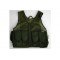 GILET TACTIQUE VERT À 6 POCHES [JQ029V]