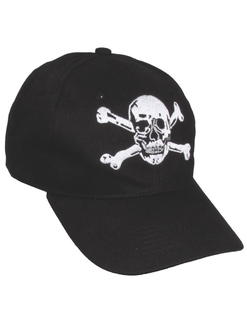 BERRETTO NERO CON TESCHIO MFH [10383A]