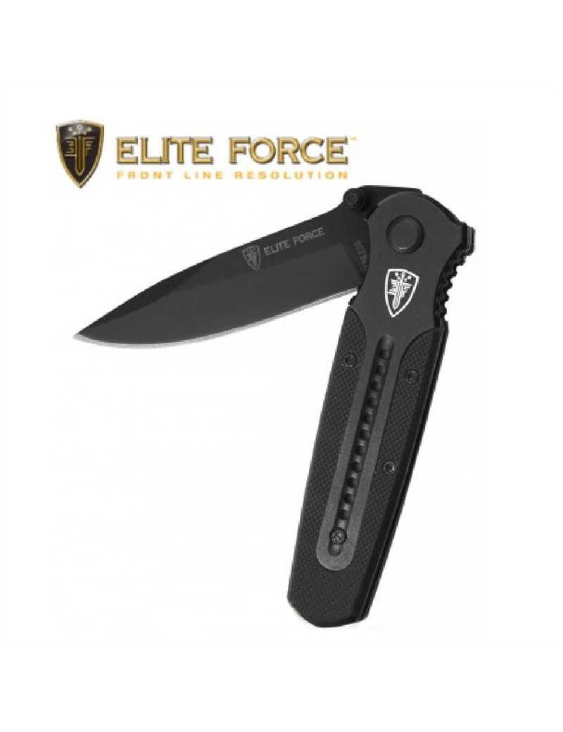 COLTELLO SERRAMANICO NERO ELITE FORCE [EF103]
