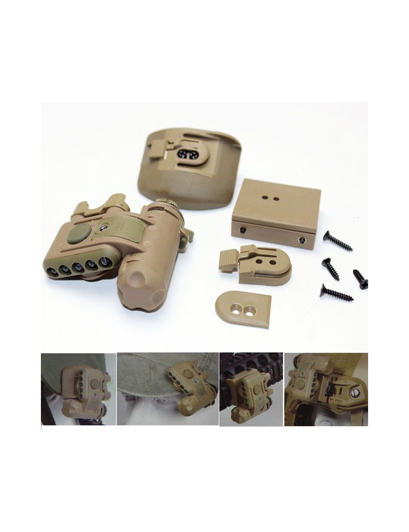 AIRSOFT HELMET ANTORCHA CASCO LUZ 2 GEN TAN ELEMENTO [EX029T]