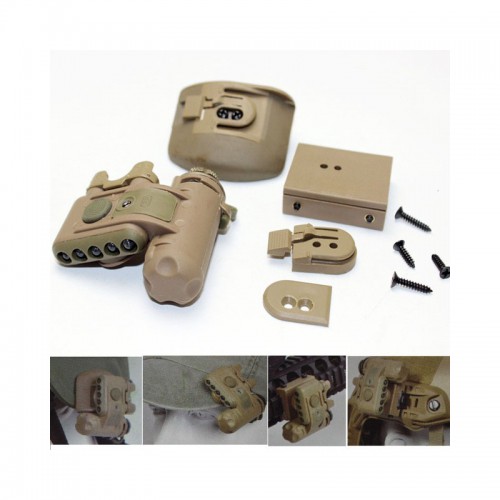 AIRSOFT HELMET ANTORCHA CASCO LUZ 2 GEN TAN ELEMENTO [EX029T]