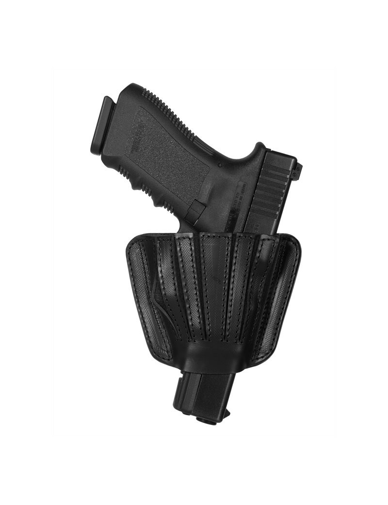 VEGA HOLSTER FONDINA IN CUOIO NERO PER ARMA CORTA (SOGLIOLA) [IF111N]