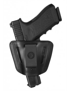 VEGA HOLSTER FONDINA IN CUOIO NERO PER ARMA CORTA (SOGLIOLA) [IF111N] 2