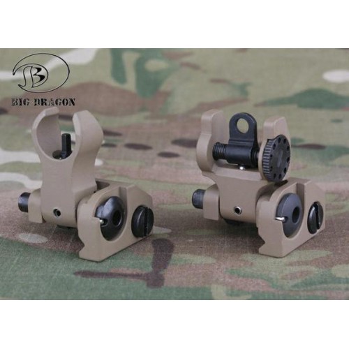 KIT TACCHE DI MIRA ANTERIORE E POSTERIORE FLIP UP REGOLABILE [BD-3820T]