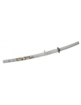 ORNAMENTAL REPRODUCTION WHITE KATANA WITH DRAGON BY LIJIANG [ZS555W]