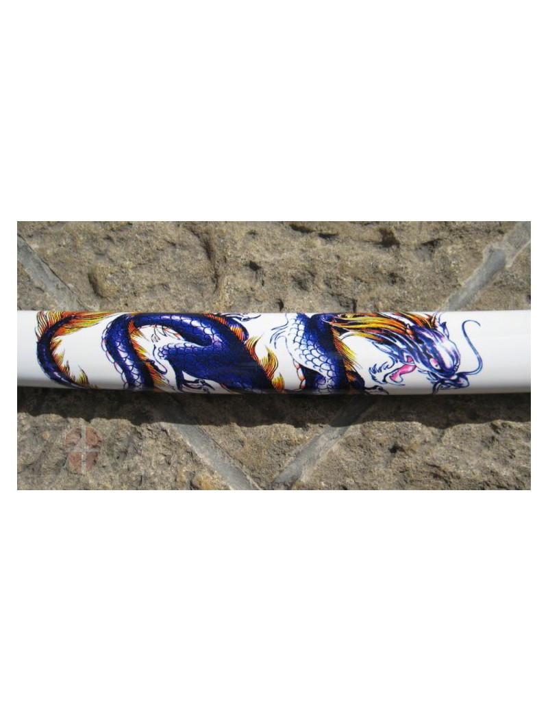 RIPRODUZIONE ORNAMENTALE KATANA WHITE BLU DRAGON [SW1356]